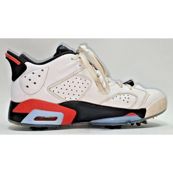 Nike Air Jordan 6 Low White Infrared Leather, Size 8 Black Red, DV1376-106 main image 7